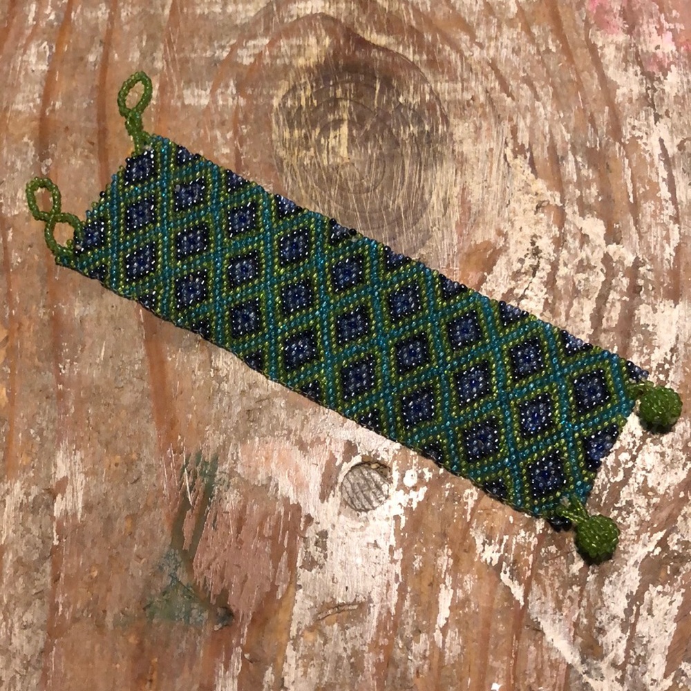 Beaded cuff bracelet